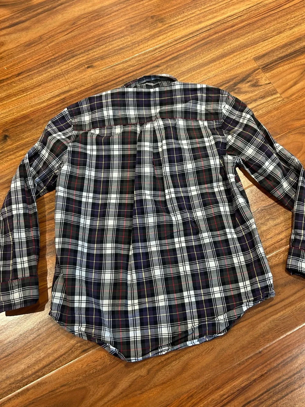 Ralph Lauren long sleeve black white plaid boys size 7
